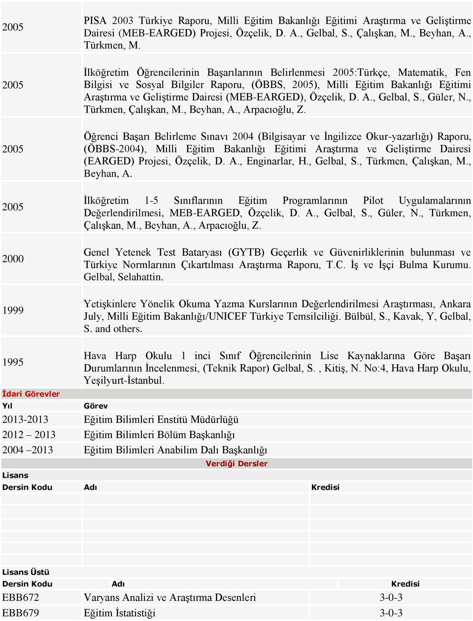 İlköğretim Öğrencilerinin Başarılarının Belirlenmesi 2005:Türkçe, Matematik, Fen Bilgisi ve Sosyal Bilgiler Raporu, (ÖBBS, 2005), Milli Eğitim Bakanlığı Eğitimi Araştırma ve Geliştirme Dairesi