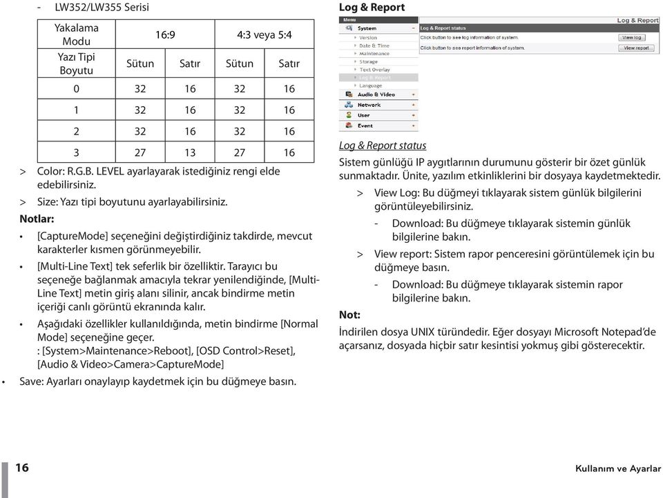 Tarayıcı bu seçeneğe bağlanmak amacıyla tekrar yenilendiğinde, [Multi- Line Text] metin giriş alanı silinir, ancak bindirme metin içeriği canlı görüntü ekranında kalır.