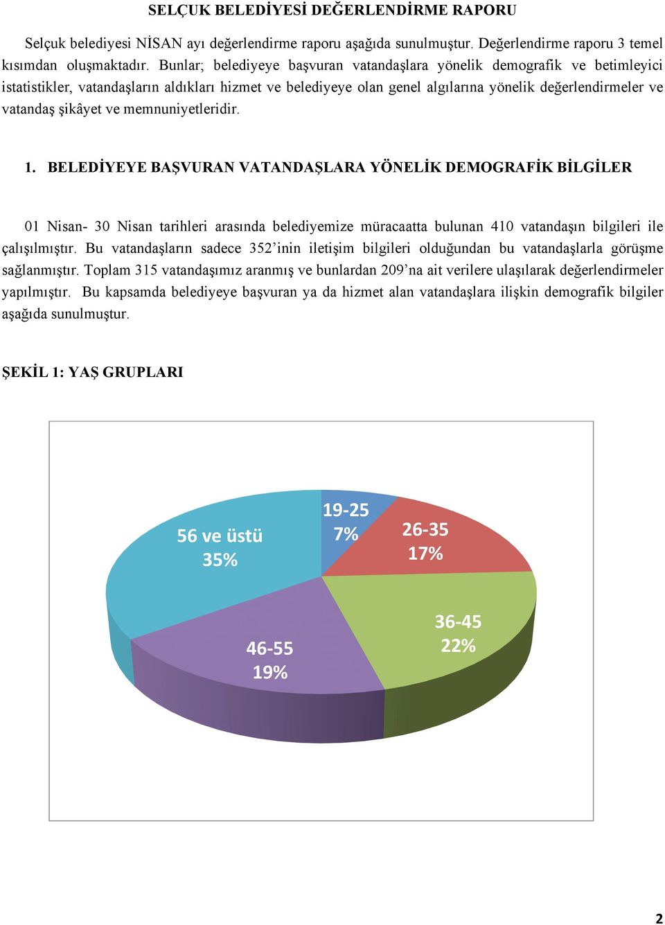 şikâyet ve memnuniyetleridir. 1.