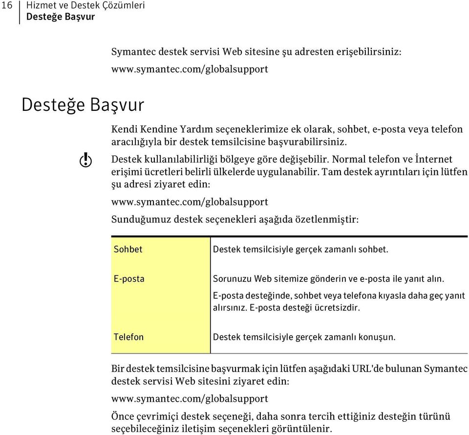 Destek kullanılabilirliği bölgeye göre değişebilir. Normal telefon ve İnternet erişimi ücretleri belirli ülkelerde uygulanabilir. Tam destek ayrıntıları için lütfen şu adresi ziyaret edin: www.