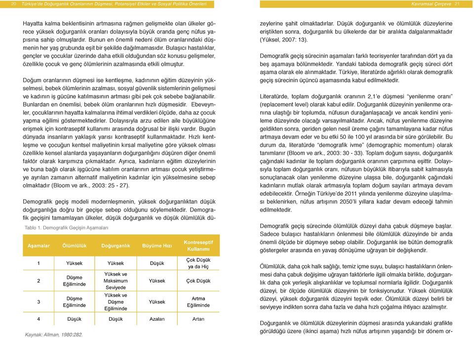 Bulaşıcı hastalıklar, gençler ve çocuklar üzerinde daha etkili olduğundan söz konusu gelişmeler, özellikle çocuk ve genç ölümlerinin azalmasında etkili olmuştur.