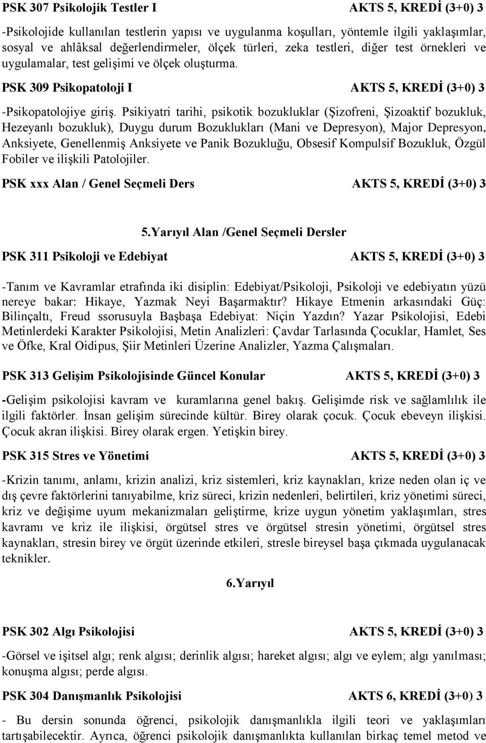 Psikiyatri tarihi, psikotik bozukluklar (Şizofreni, Şizoaktif bozukluk, Hezeyanlı bozukluk), Duygu durum Bozuklukları (Mani ve Depresyon), Major Depresyon, Anksiyete, Genellenmiş Anksiyete ve Panik