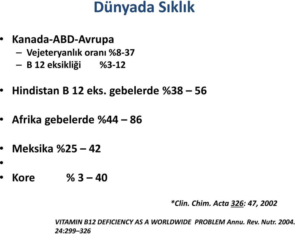 gebelerde %38 56 Afrika gebelerde %44 86 Meksika %25 42 Kore % 3 40