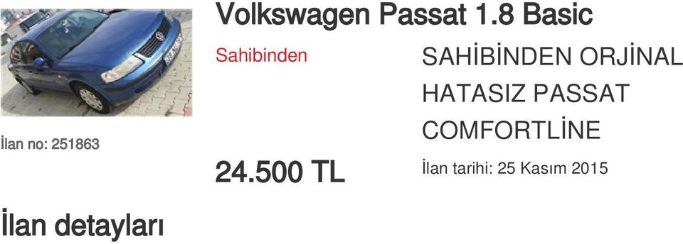 HATASIZ PASSAT COMFORTLİNE 24.