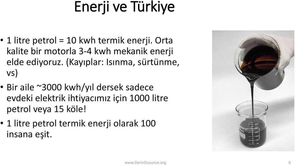 (Kayıplar: Isınma, sürtünme, vs) Bir aile ~3000 kwh/yıl dersek sadece evdeki