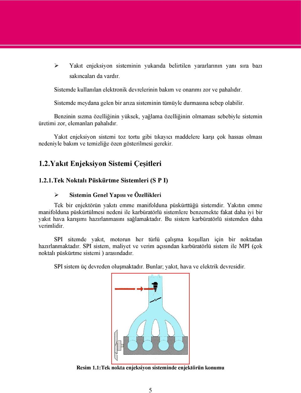 Yakıt enjeksiyon sistemi toz tortu gibi tıkayıcı maddelere karşı çok hassas olması nedeniyle bakım ve temizliğe özen gösterilmesi gerekir. 1.