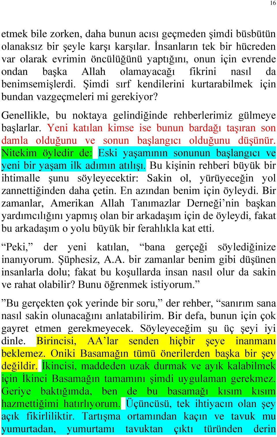 Şimdi sırf kendilerini kurtarabilmek için bundan vazgeçmeleri mi gerekiyor? Genellikle, bu noktaya gelindiğinde rehberlerimiz gülmeye başlarlar.