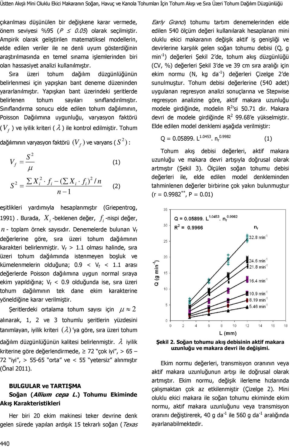 Ampirik olarak geliştirilen matematiksel modellerin, elde edilen veriler ile ne denli uyum gösterdiğinin araştırılmasında en temel sınama işlemlerinden biri olan hassasiyet analizi kullanılmıştır.