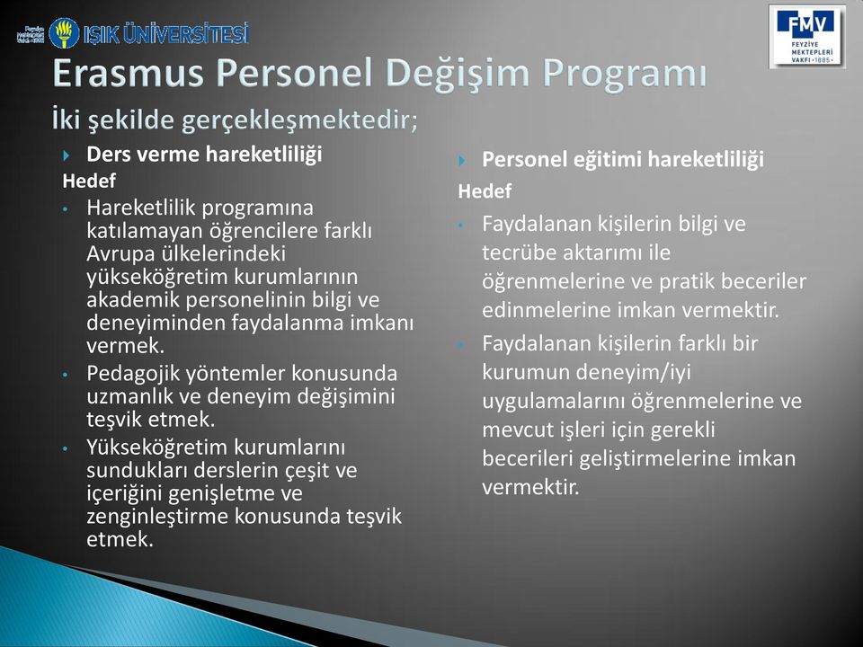 Yükseköğretim kurumlarını sundukları derslerin çeşit ve içeriğini genişletme ve zenginleştirme konusunda teşvik etmek.