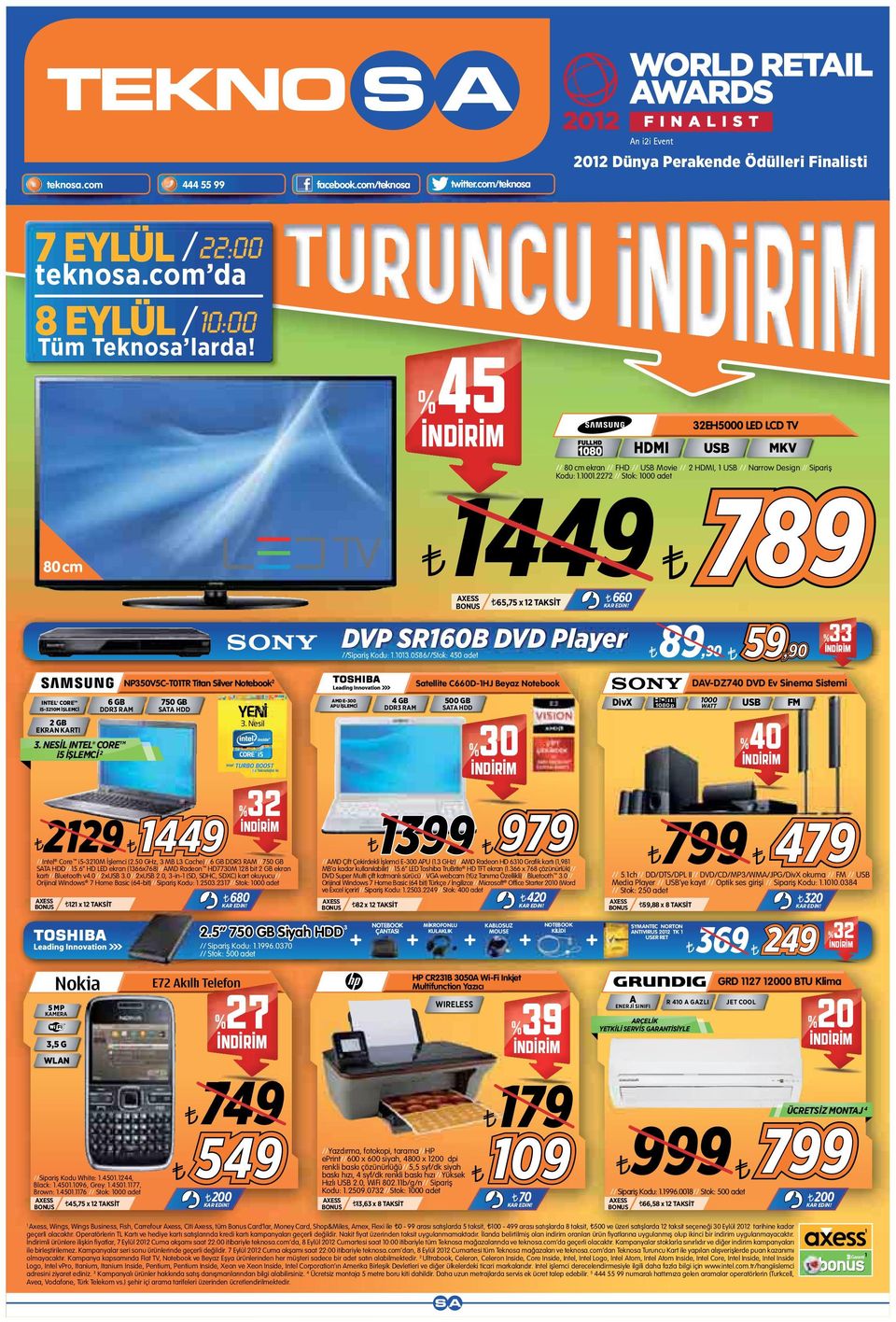 2272 // Stok: 1000 adet 80 m 1449 AXESS BONUS 65,75 x 12 TAKSİT 660 KAR EDiN! DVP SR160B DVD Player //Sipariş Kodu: 1.1013.