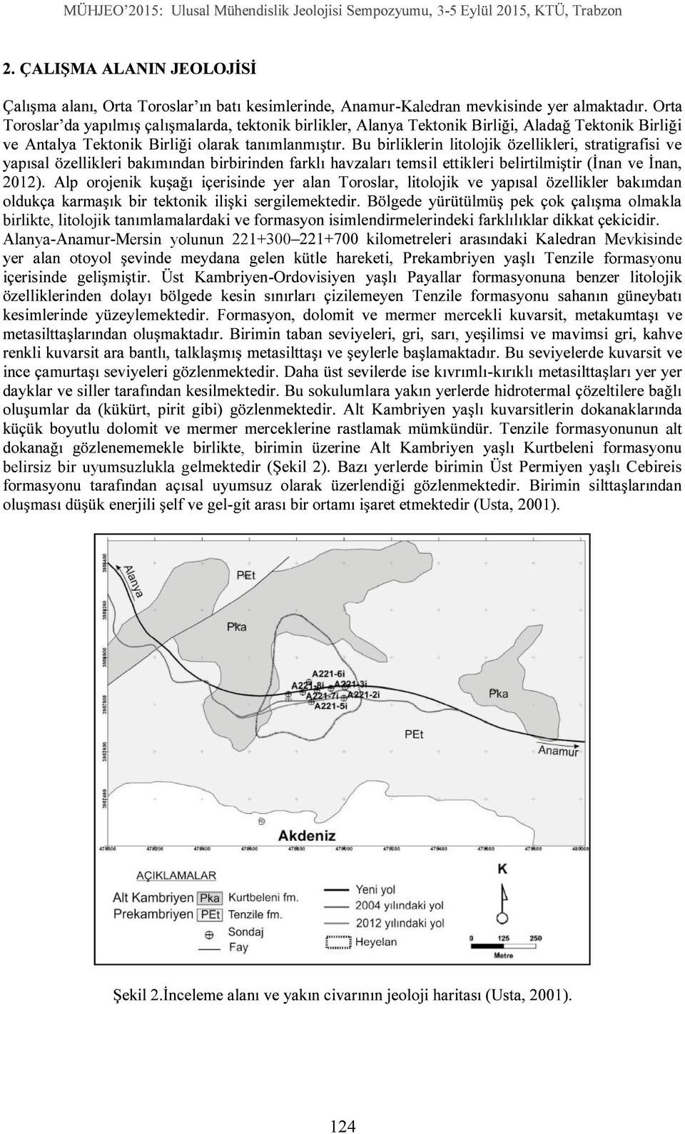 221+300 Mevkisinde formasyonu