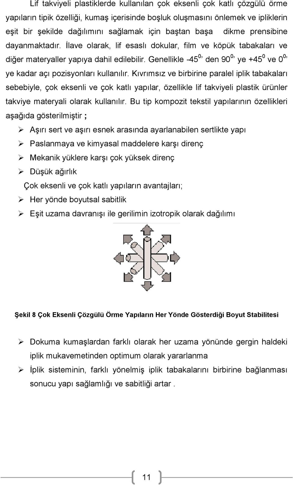 Genellikle -45 0 den 90 0 ye +45 0 ve 0 0 ye kadar açı pozisyonları kullanılır.