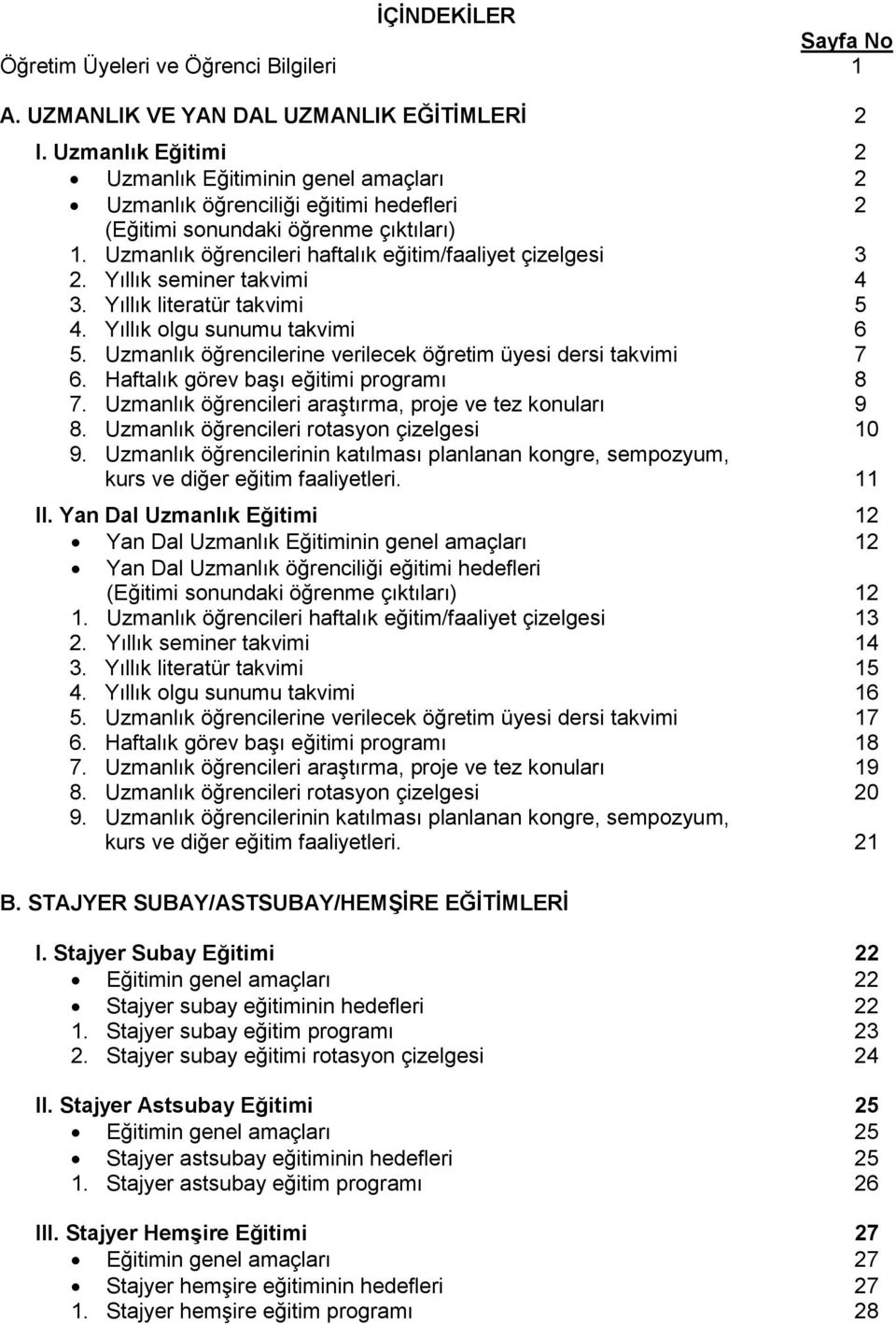 Yıllık seminer takvimi 4 3. Yıllık literatür takvimi 5 4. Yıllık olgu sunumu takvimi 6 5. Uzmanlık öğrencilerine verilecek öğretim üyesi dersi takvimi 7 6. Haftalık görev başı eğitimi programı 8 7.