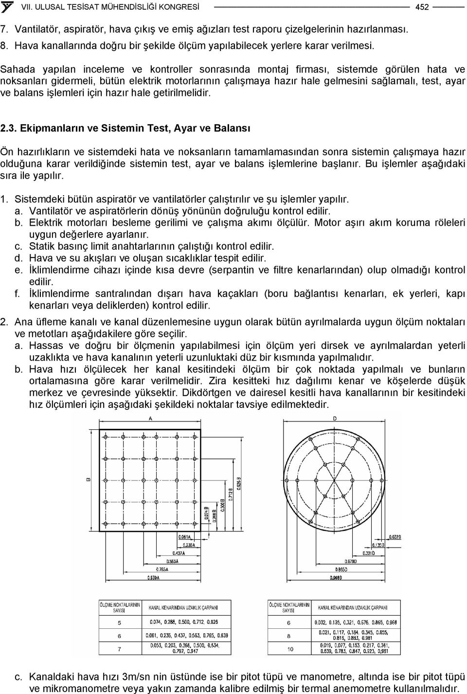 balans işlemleri için hazır hale getirilmelidir. 2.3.