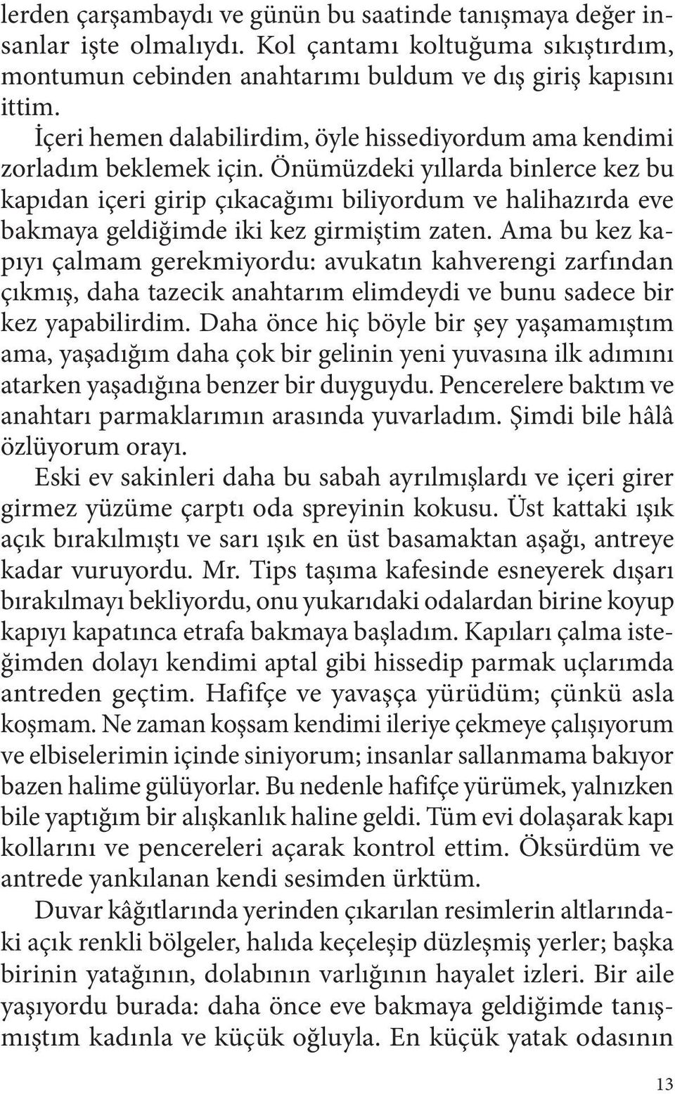 Önümüzdeki yıllarda binlerce kez bu kapıdan içeri girip çıkacağımı biliyordum ve halihazırda eve bakmaya geldiğimde iki kez girmiştim zaten.