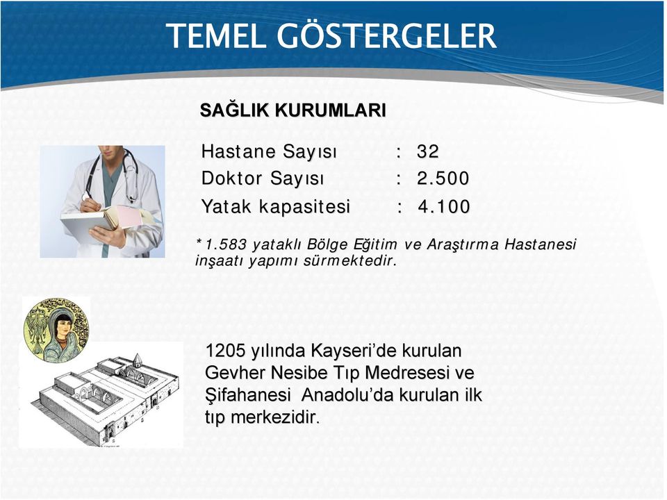 583 yataklı Bölge Eğitim E ve Araştırma rma Hastanesi inşaat aatı yapımı