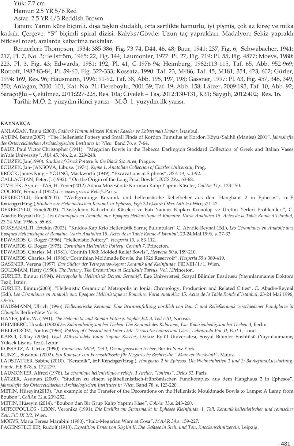 73-74, D44, 46, 48; Baur, 1941: 237, Fig. 6; Schwabacher, 1941: 217, Pl. 7, No. 3;Hellström, 1965: 22, Fig. 144; Laumonier, 1977: Pl. 27, Fig. 719; Pl. 55, Fig. 4877; Moevs, 1980: 223, Pl. 3, Fig.