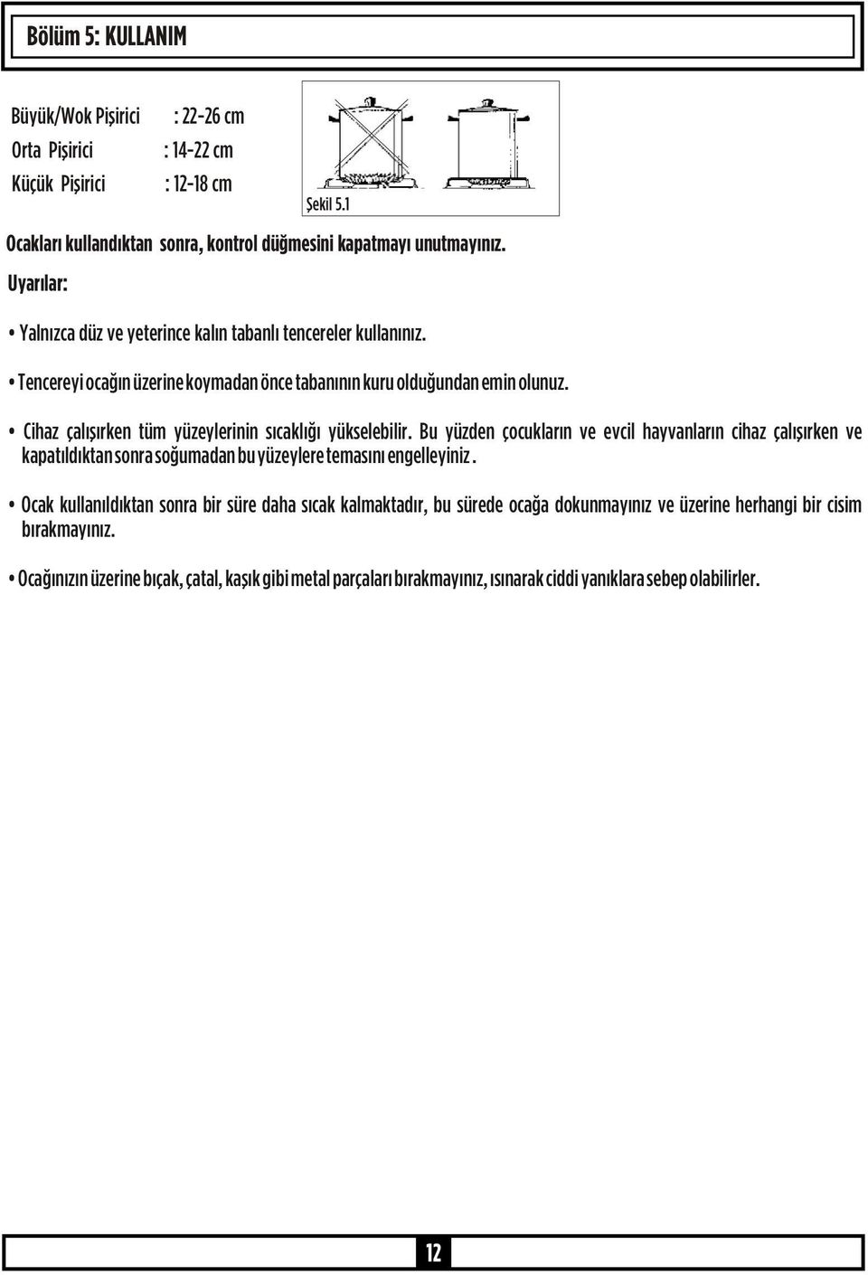 Cihaz çalışırken tüm yüzeylerinin sıcaklığı yükselebilir. Bu yüzden çocukların ve evcil hayvanların cihaz çalışırken ve kapatıldıktan sonra soğumadan bu yüzeylere temasını engelleyiniz.