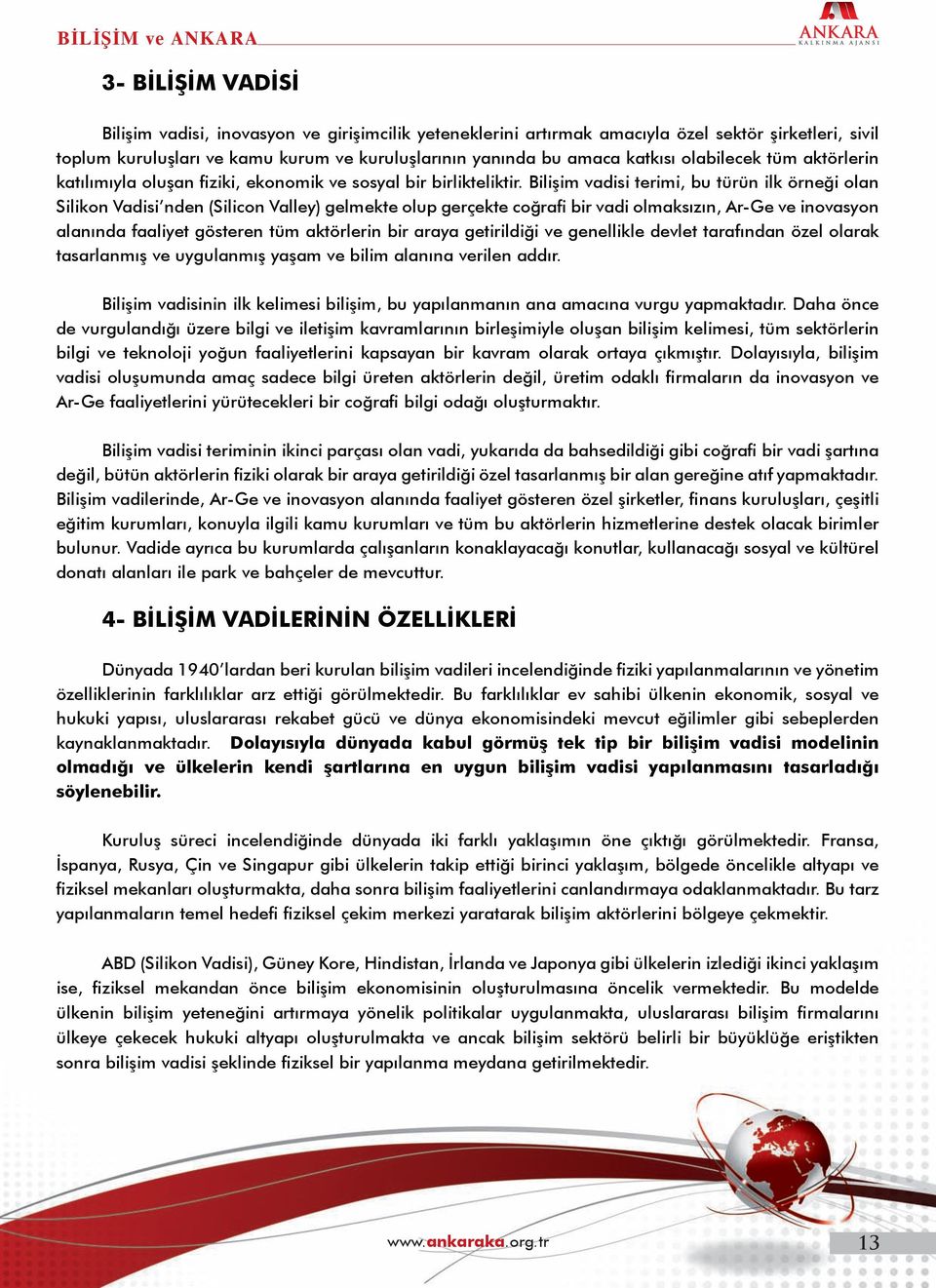 Bilişim vadisi terimi, bu türün ilk örneği olan Silikon Vadisi nden (Silicon Valley) gelmekte olup gerçekte coğrafi bir vadi olmaksızın, Ar-Ge ve inovasyon alanında faaliyet gösteren tüm aktörlerin