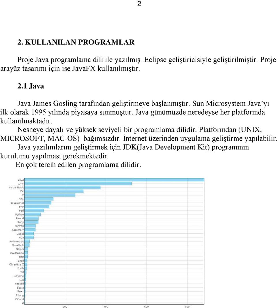 Nesneye dayalı ve yüksek seviyeli bir programlama dilidir. Platformdan (UNIX, MICROSOFT, MAC-OS) bağımsızdır. İnternet üzerinden uygulama geliştirme yapılabilir.