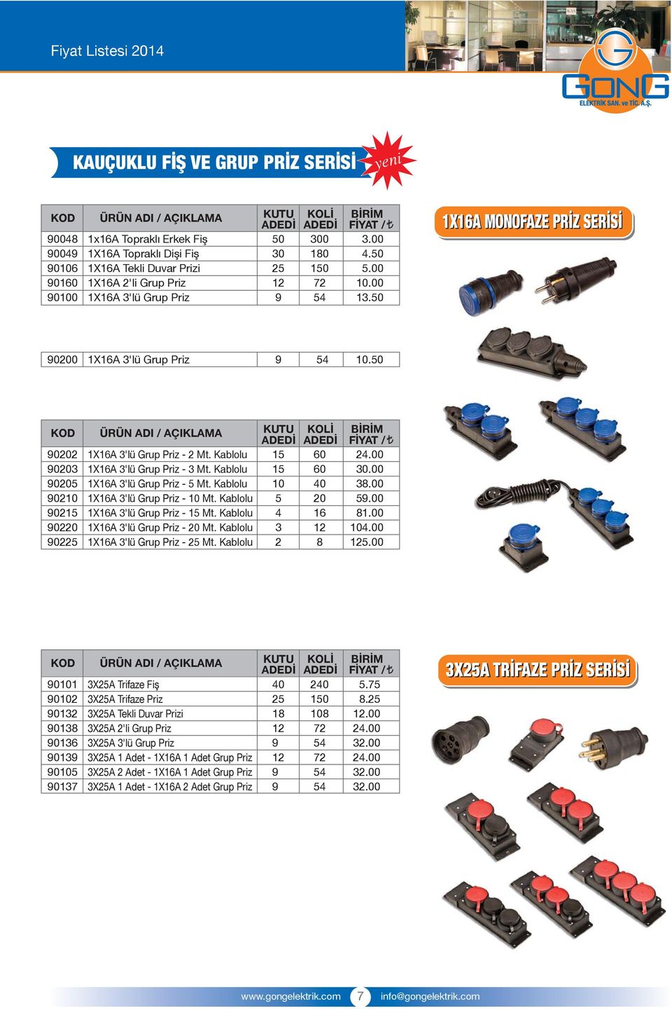 Kablolu 1X1A 3'lü Grup Priz Mt. Kablolu 1X1A 3'lü Grup Priz Mt. Kablolu 1X1A 3'lü Grup Priz 2 5 4 3 2 1 8 24.00.00 38.00 5.