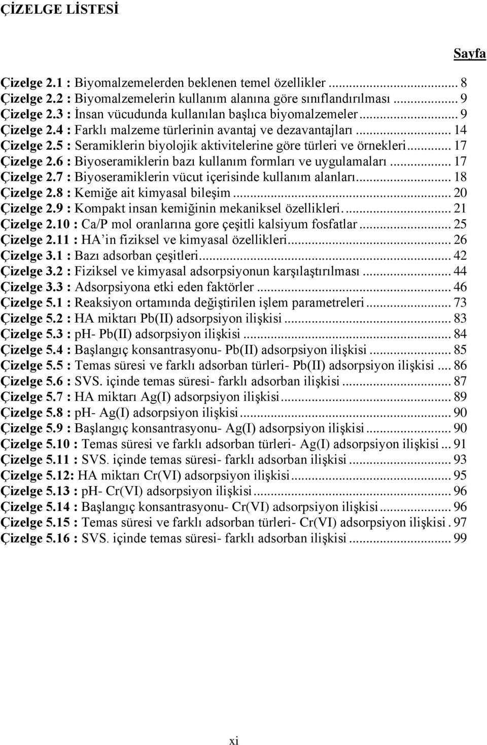 5 : Seramiklerin biyolojik aktivitelerine göre türleri ve örnekleri... 17 Çizelge 2.6 : Biyoseramiklerin bazı kullanım formları ve uygulamaları... 17 Çizelge 2.7 : Biyoseramiklerin vücut içerisinde kullanım alanları.