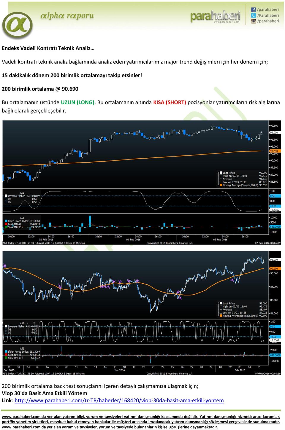 690 Bu ortalamanın üstünde UZUN (LONG), Bu ortalamanın altında KISA (SHORT) pozisyonlar yatırımcıların risk algılarına bağlı olarak gerçekleşebilir.