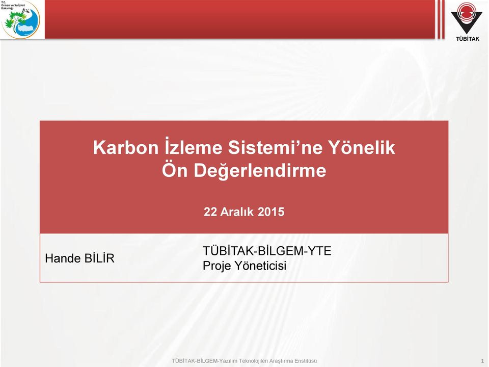 BİLİR -BİLGEM-YTE Proje Yöneticisi