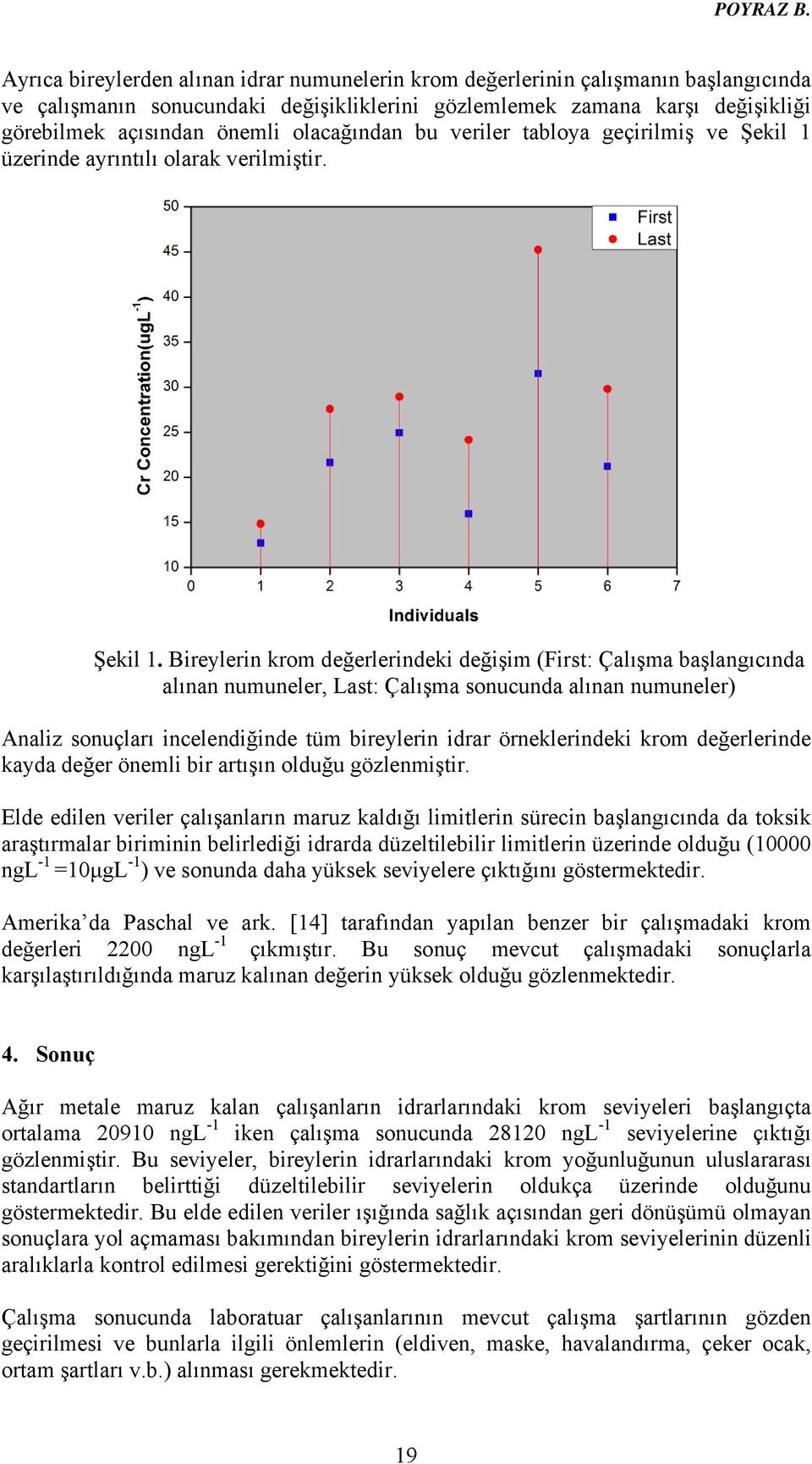 olacağından bu veriler tabloya geçirilmiş ve Şekil 1 