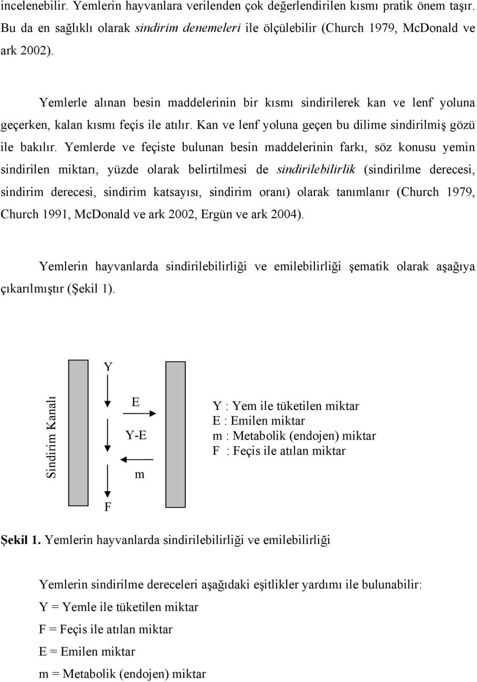 Yemlerde ve feçiste bulunan besin maddelerinin farkı, söz konusu yemin sindirilen miktarı, yüzde olarak belirtilmesi de sindirilebilirlik (sindirilme derecesi, sindirim derecesi, sindirim katsayısı,