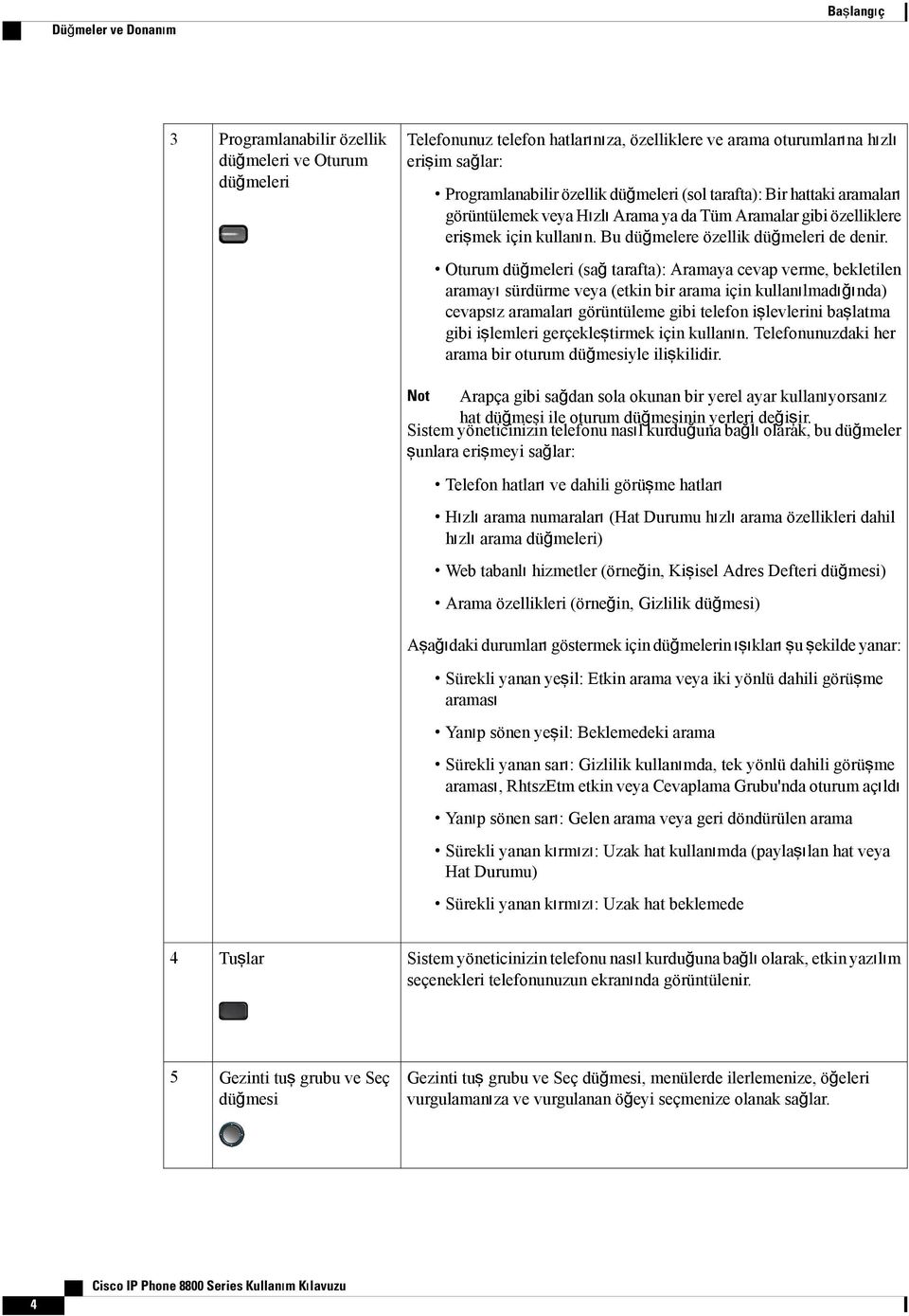 Oturum düğmeleri (sağ tarafta): Aramaya cevap verme, bekletilen aramayı sürdürme veya (etkin bir arama için kullanılmadığında) cevapsız aramaları görüntüleme gibi telefon işlevlerini başlatma gibi