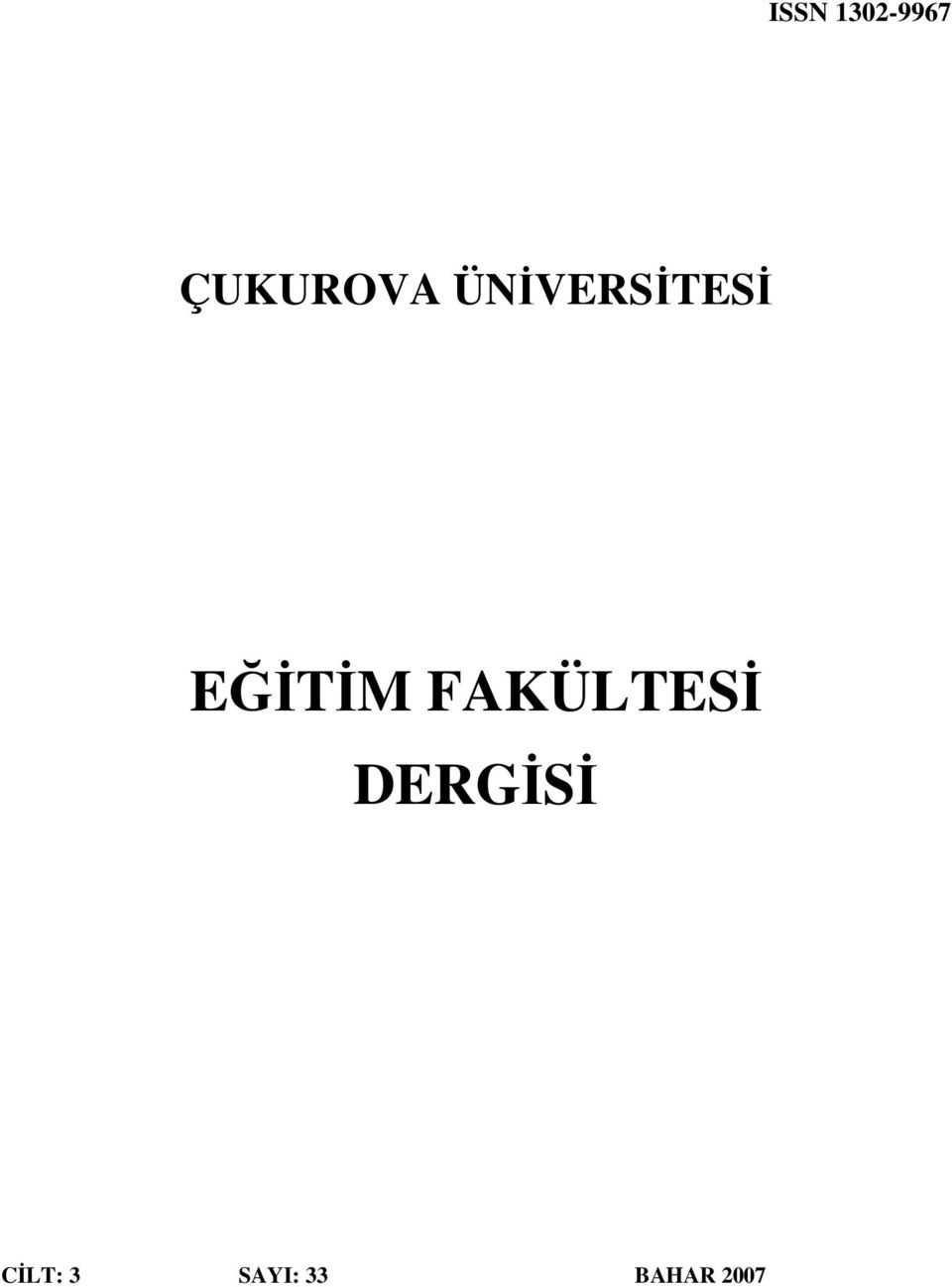 EĞİTİM FAKÜLTESİ