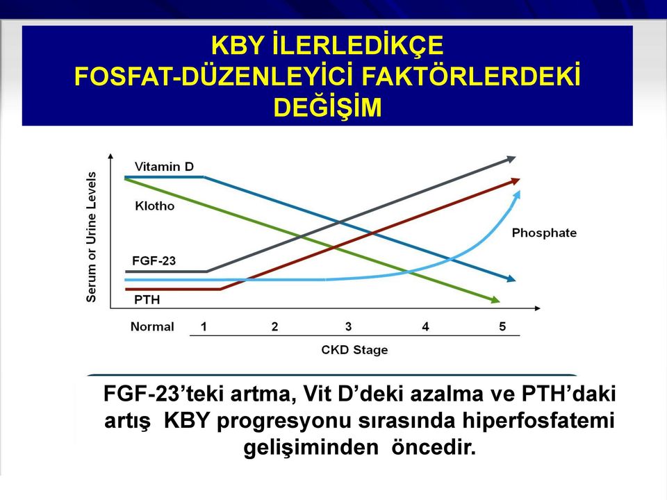 Vit D deki azalma ve PTH daki artış KBY