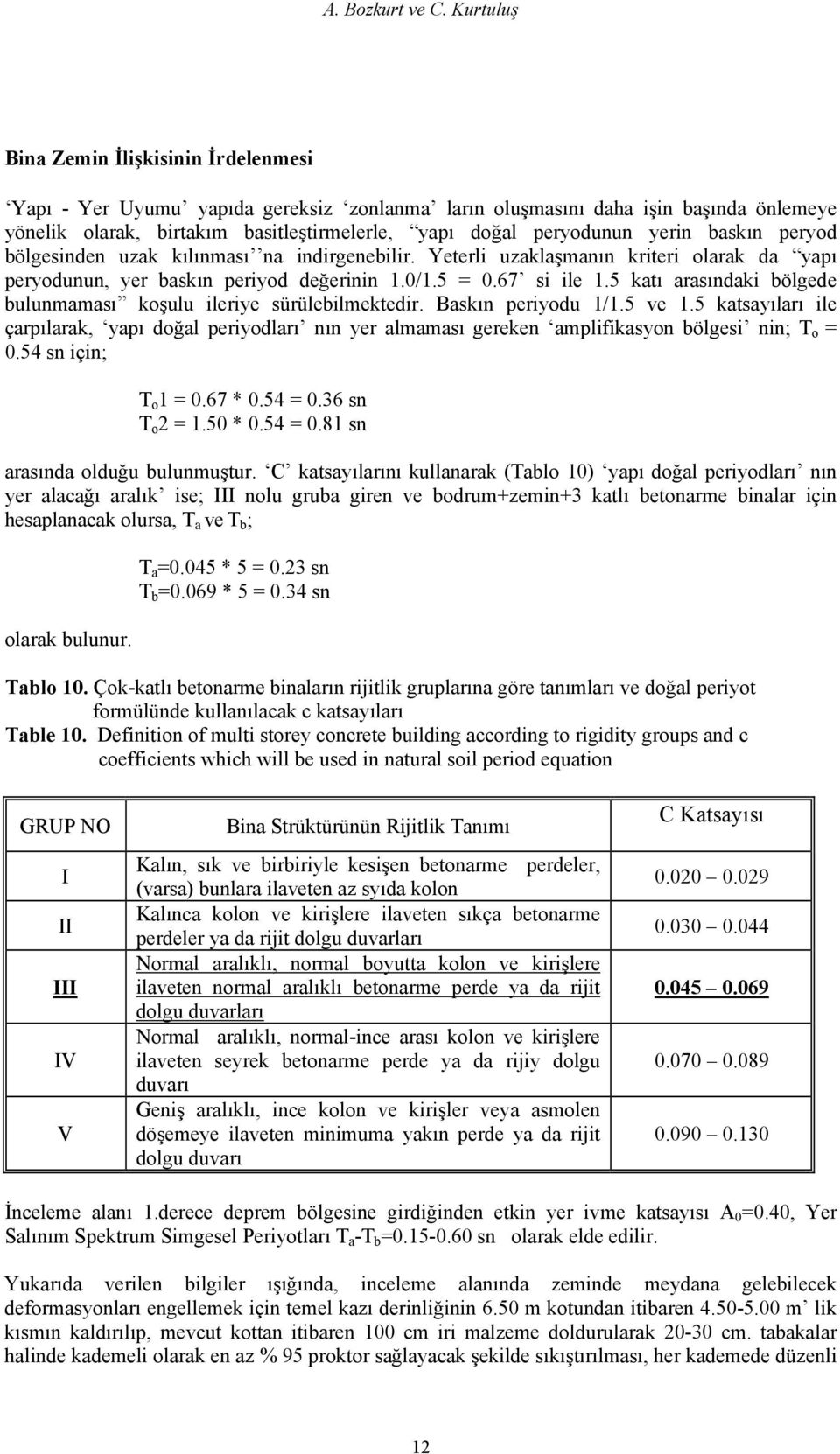 yerin baskın peryod bölgesinden uzak kılınması na indirgenebilir. Yeterli uzaklaşmanın kriteri olarak da yapı peryodunun, yer baskın periyod değerinin 1.0/1.5 = 0.67 si ile 1.