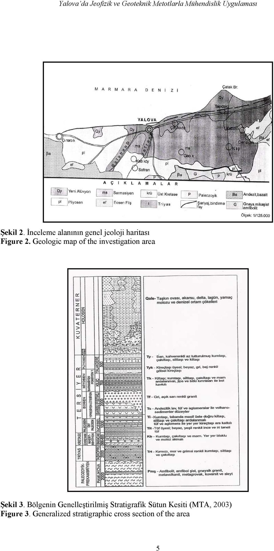 Geologic map of the investigation area Şekil 3.