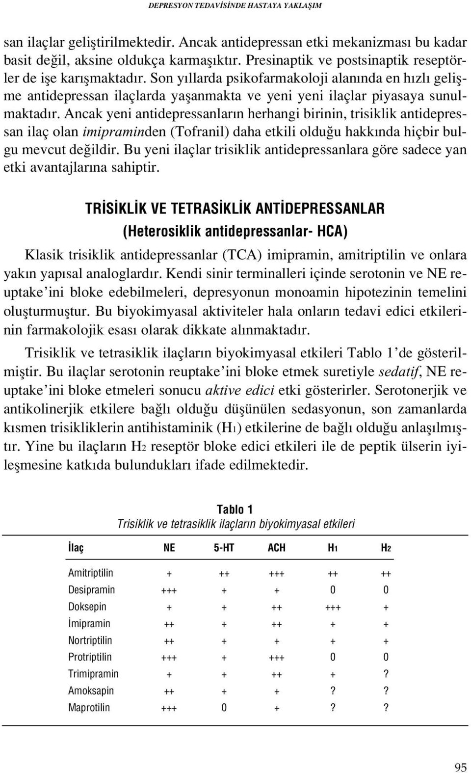 Ancak yeni antidepressanlar n herhangi birinin, trisiklik antidepressan ilaç olan imipraminden (Tofranil) daha etkili oldu u hakk nda hiçbir bulgu mevcut de ildir.