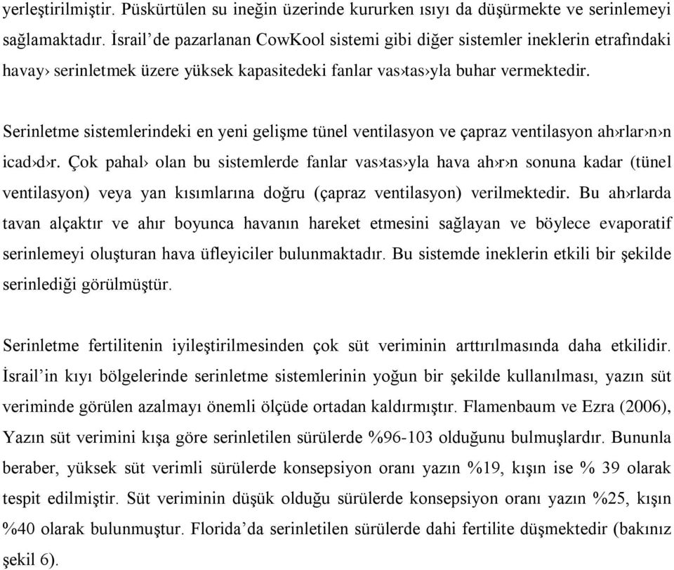 Serinletme sistemlerindeki en yeni gelişme tünel ventilasyon ve çapraz ventilasyon ah rlar n n icad d r.