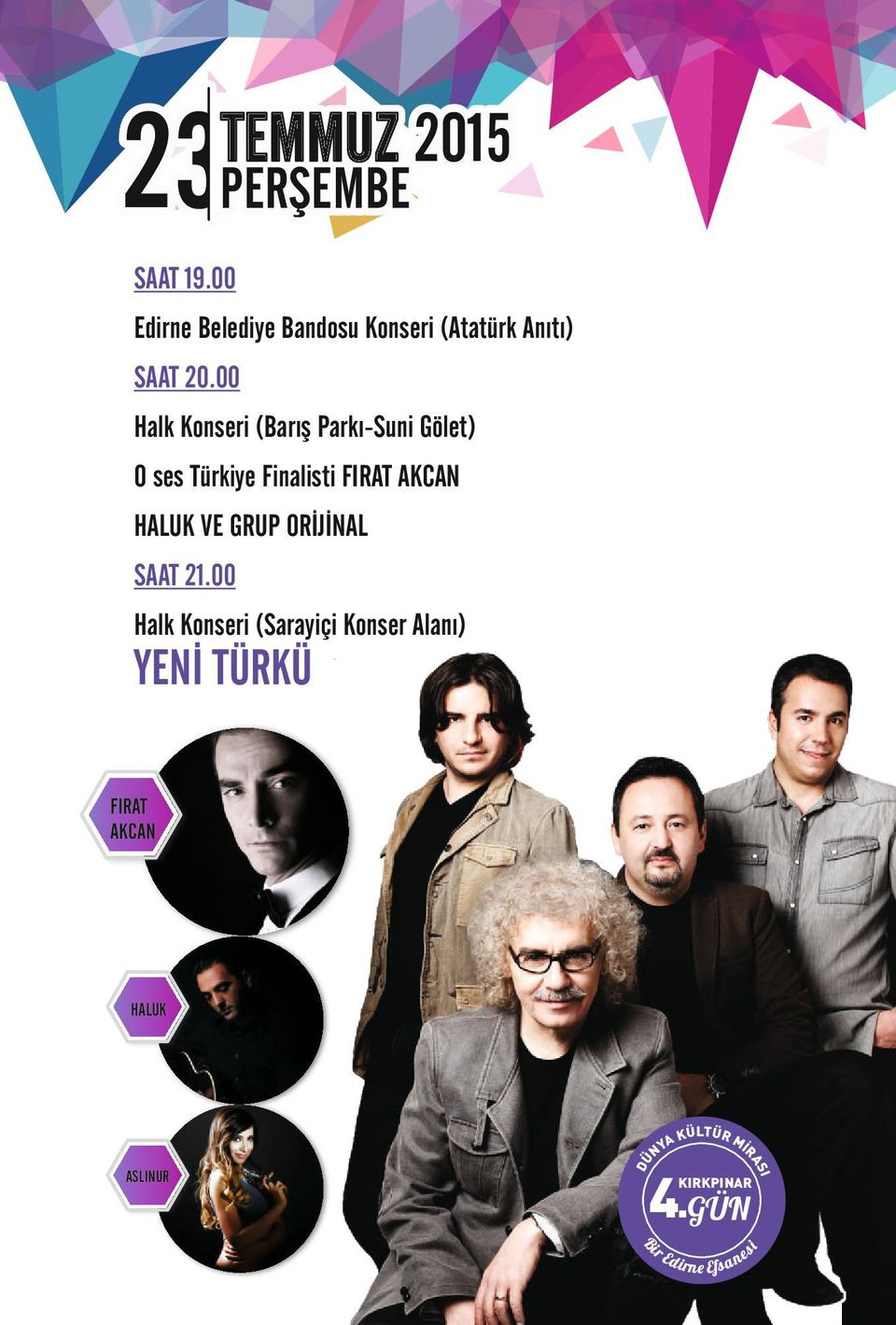 00 Halk Konseri (Barış Parkı-Suni Gölet) O ses Türkiye Finalisti FIRAT