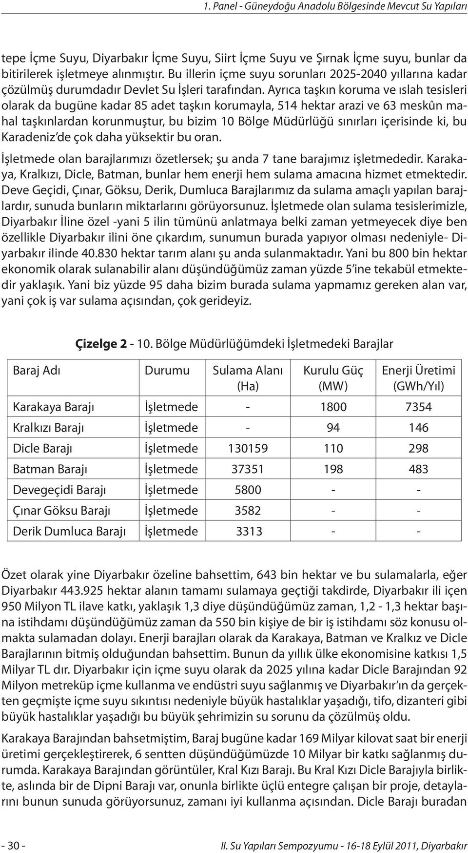 Ayrıca taşkın koruma ve ıslah tesisleri olarak da bugüne kadar 85 adet taşkın korumayla, 514 hektar arazi ve 63 meskûn mahal taşkınlardan korunmuştur, bu bizim 10 Bölge Müdürlüğü sınırları içerisinde