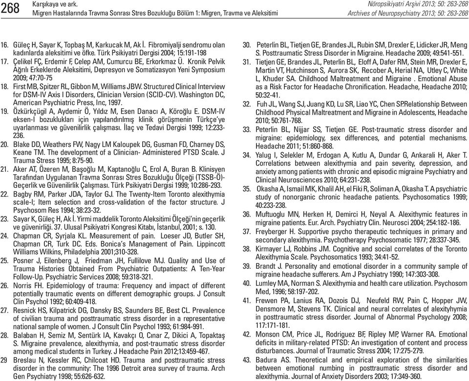 First MB, Spitzer RL, Gibbon M, Williams JBW. Structured Clinical Interview for DSM-IV Axis I Disorders, Clinician Version (SCID-CV). Washington DC, American Psychiatric Press, Inc, 199