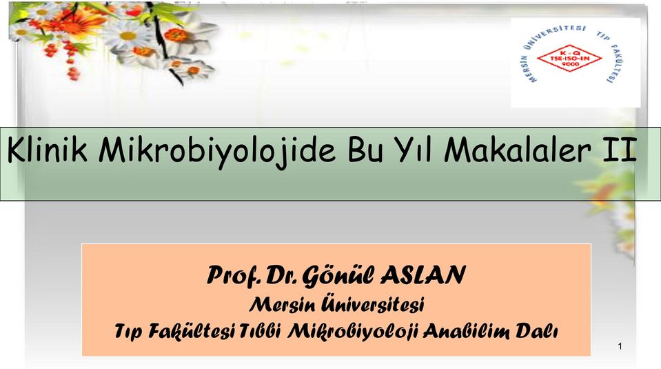 Gönül ASLAN Mersin Üniversitesi