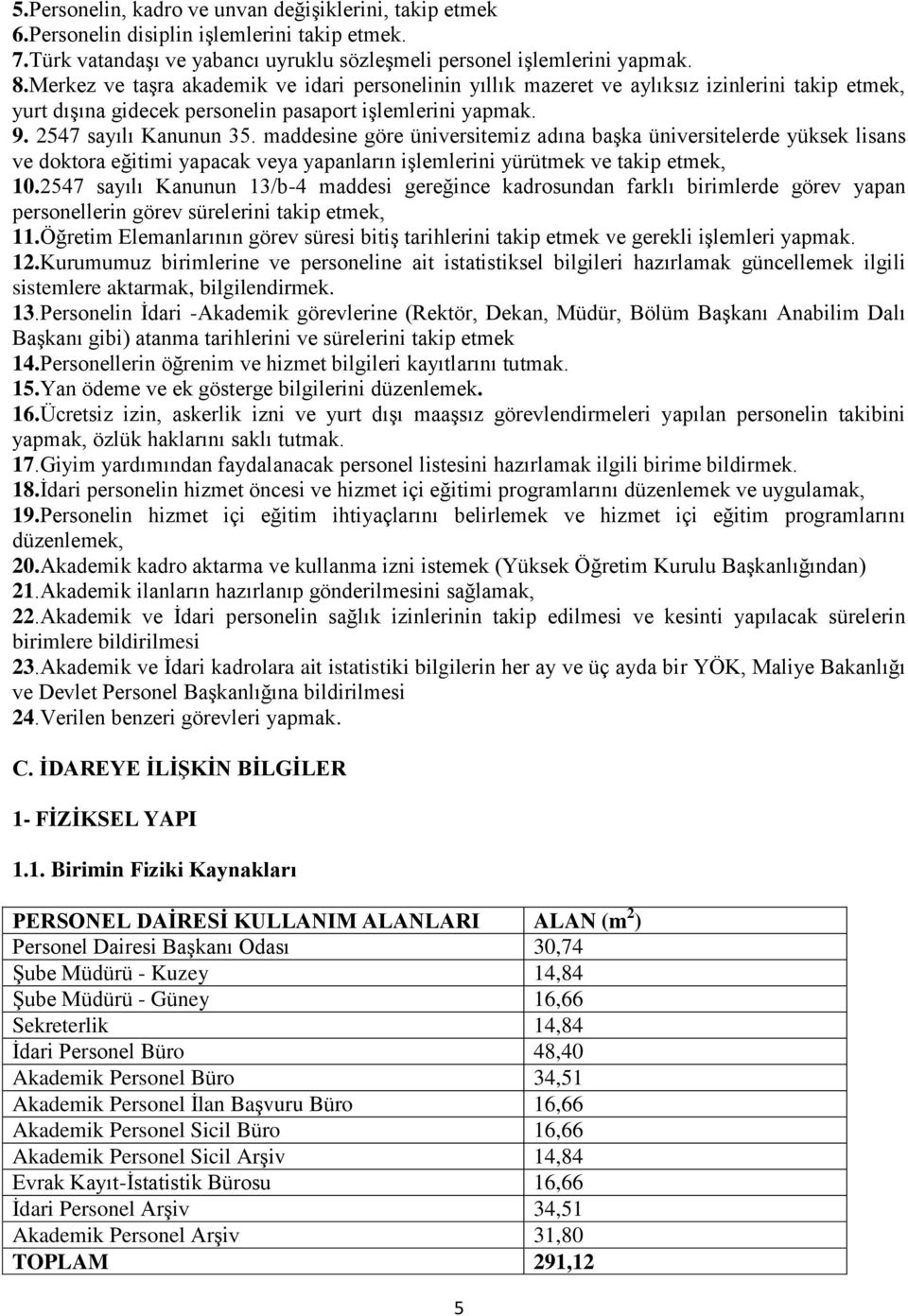 maddesine göre üniversitemiz adına başka üniversitelerde yüksek lisans ve doktora eğitimi yapacak veya yapanların işlemlerini yürütmek ve takip etmek, 10.