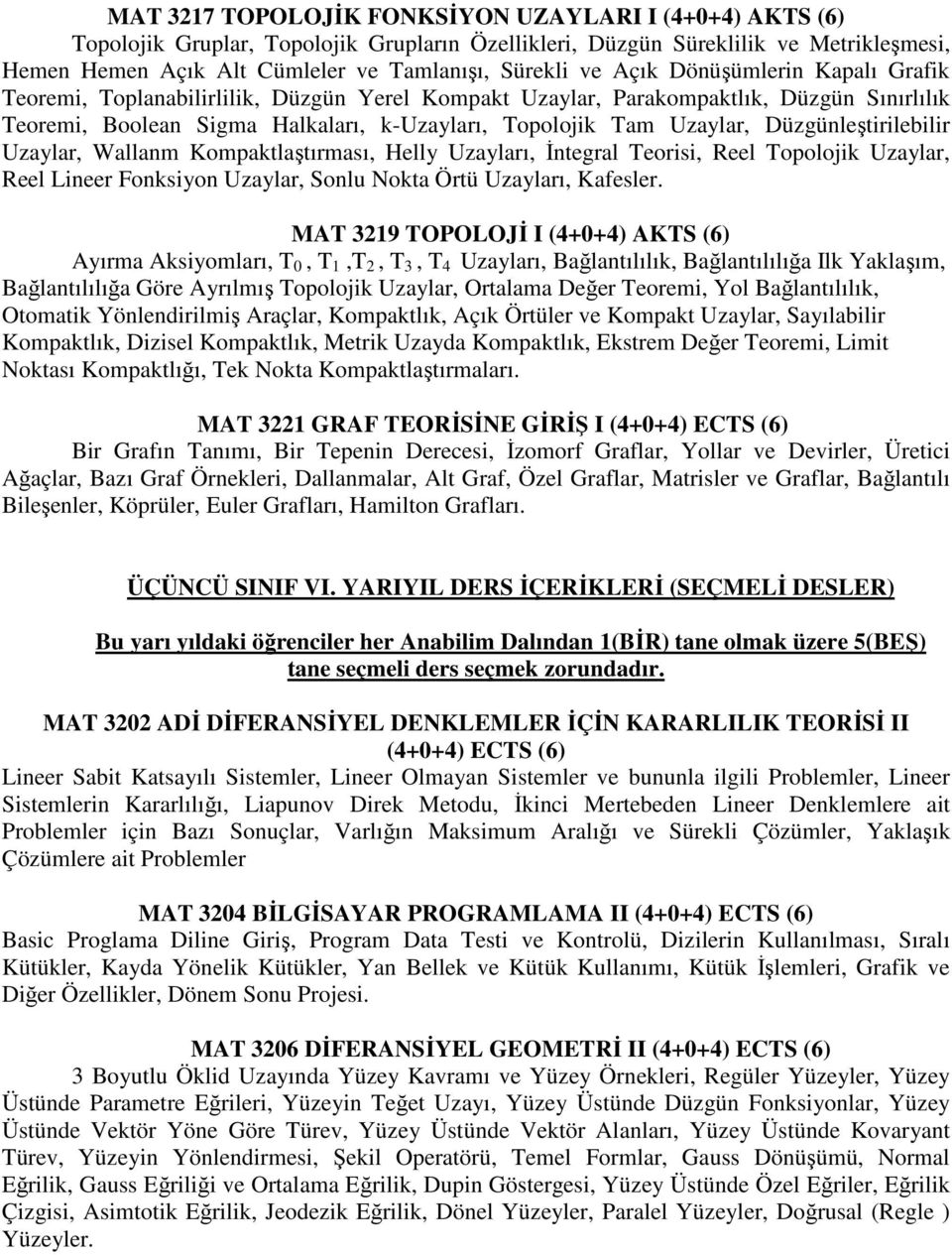 Düzgünleştirilebilir Uzaylar, Wallanm Kompaktlaştırması, Helly Uzayları, Đntegral Teorisi, Reel Topolojik Uzaylar, Reel Lineer Fonksiyon Uzaylar, Sonlu Nokta Örtü Uzayları, Kafesler.