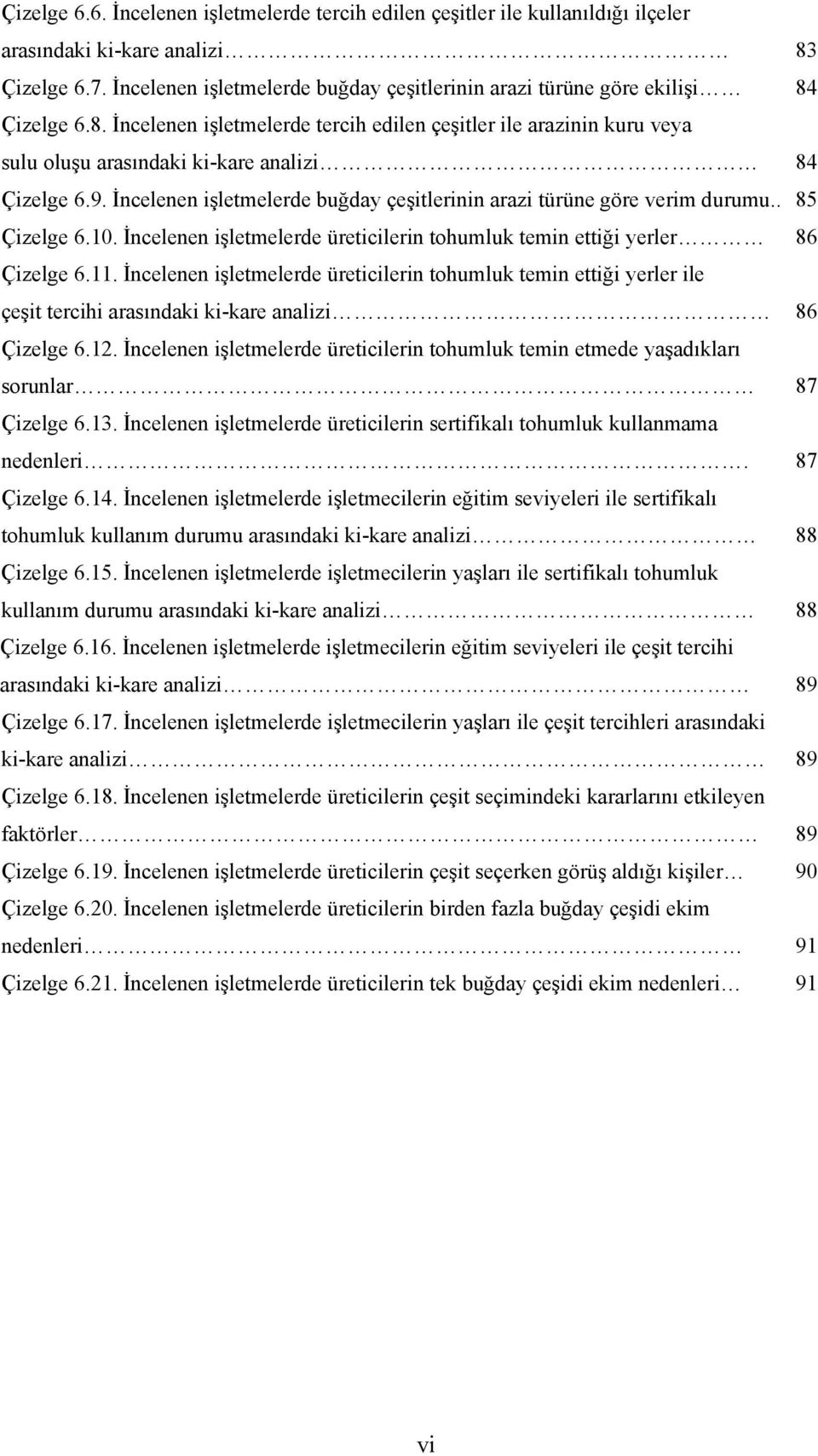 9. İncelenen işletmelerde buğday çeşitlerinin arazi türüne göre verim durumu.. 85 Çizelge 6.10. İncelenen işletmelerde üreticilerin tohumluk temin ettiği yerler 86 Çizelge 6.11.