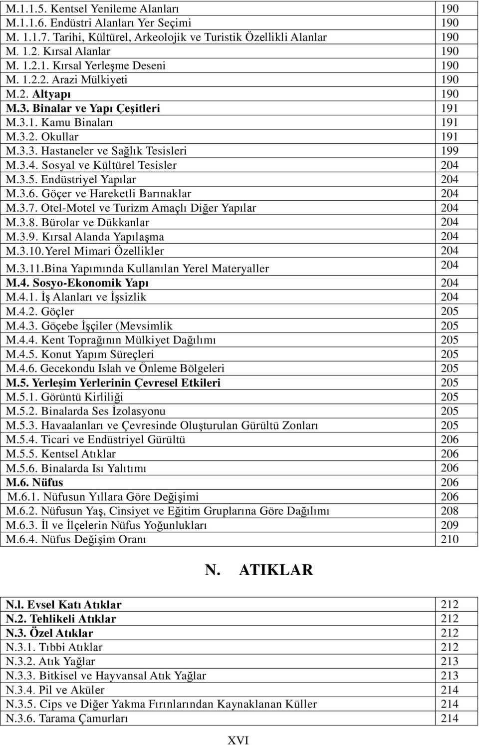 Sosyal ve Kültürel Tesisler 204 M.3.5. Endüstriyel Yapılar 204 M.3.6. Göçer ve Hareketli Barınaklar 204 M.3.7. Otel-Motel ve Turizm Amaçlı Diğer Yapılar 204 M.3.8. Bürolar ve Dükkanlar 204 M.3.9.