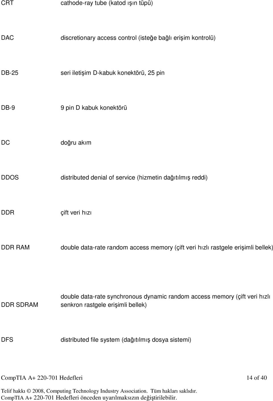 double data-rate random access memory (çift veri hızlı rastgele erişimli bellek) DDR SDRAM double data-rate synchronous dynamic random access