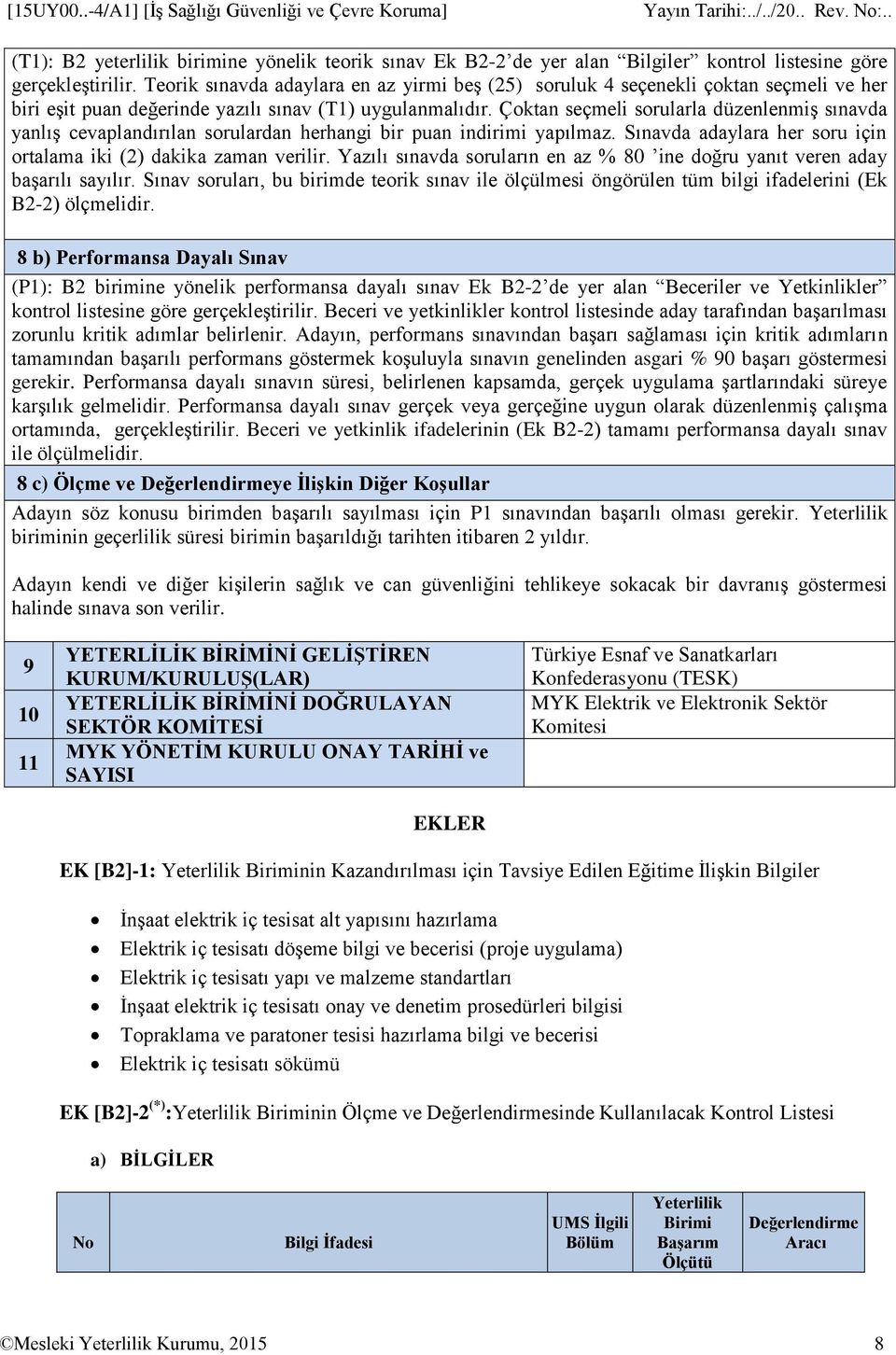 Çoktan seçmeli sorularla düzenlenmiş sınavda yanlış cevaplandırılan sorulardan herhangi bir puan indirimi yapılmaz. Sınavda adaylara her soru için ortalama iki (2) dakika zaman verilir.