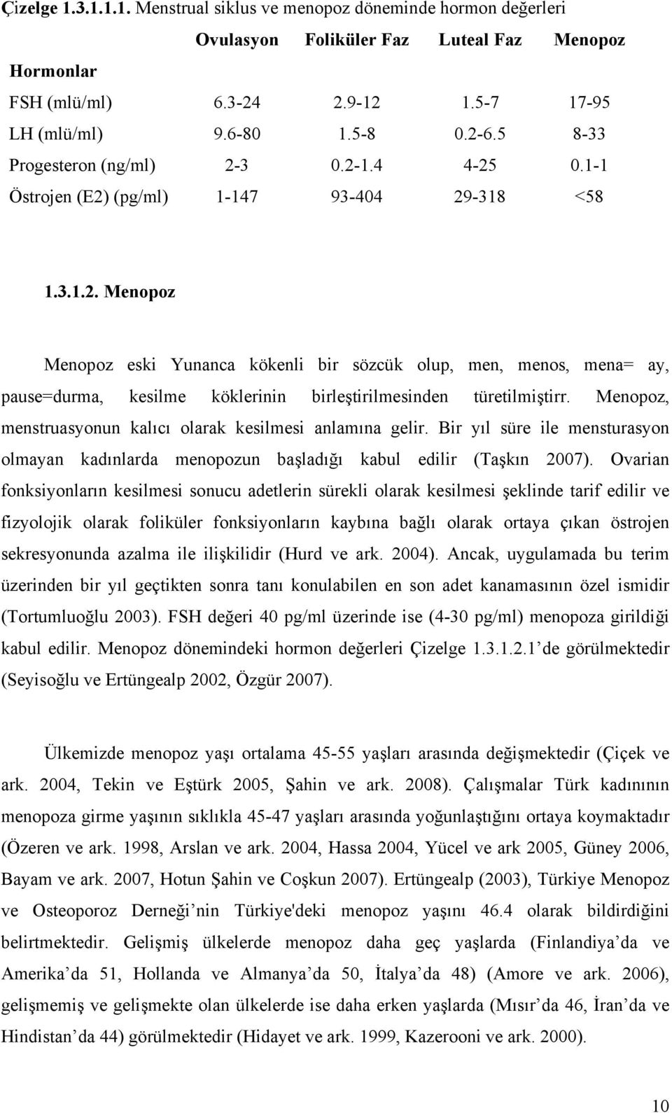 Menopoz, menstruasyonun kalıcı olarak kesilmesi anlamına gelir. Bir yıl süre ile mensturasyon olmayan kadınlarda menopozun başladığı kabul edilir (Taşkın 2007).