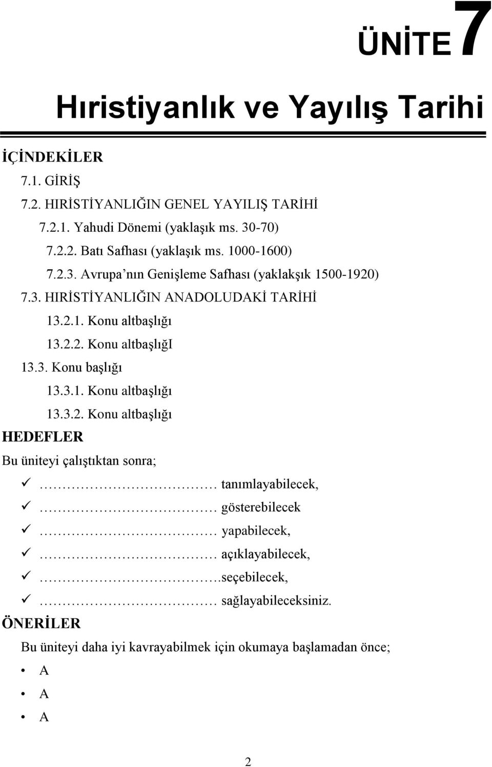 3. Konu başlığı 13.3.1. Konu altbaşlığı 13.3.2.