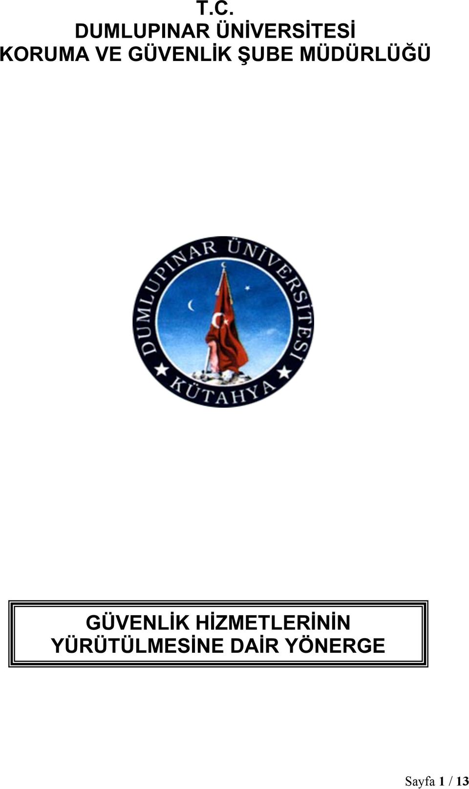 GÜVENLİK HİZMETLERİNİN